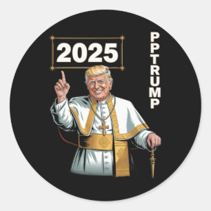 Adesivo Pope Trump Funny Trump Vaticano Christian Retro Ch