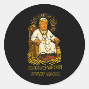 Adesivo Pope Trump Funny Trump Vaticano Christian Retro Ch