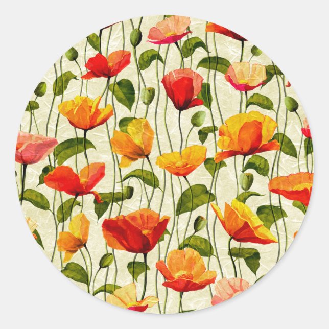 Adesivo Poppies Brilhantes (Frente)