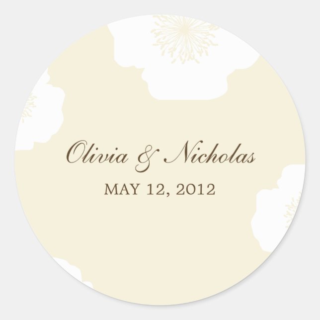 Adesivo Poppies Modernos Favorecem Pinheiros - Amêndoa (Frente)