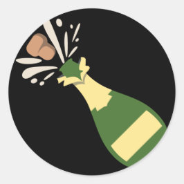Adesivo Popping Champagne Emoji