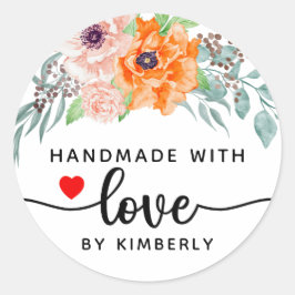 Adesivo Poppy Flower's Handmade with Love