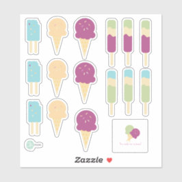 Adesivo Pops de Sorvete e Swirl com Confeitos Nome Persona