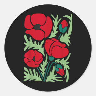 Adesivo Populações Botânicas Flores Vermelhas Veteranos Di