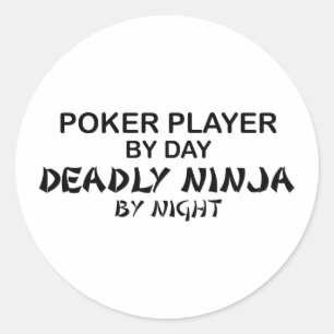 Adesivo Póquer Ninja mortal em a noite