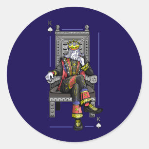 Adesivo Pôquer Real Rei Cassino High Roller Espada Neon