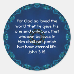 Adesivo Por Deus tanto amava o mundo...   John 3:16