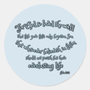 Adesivo Por Deus tão amado pelo mundo John 3.16