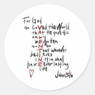 Adesivo Por Deus Tão Amado Que A Bíblia Mundial Verse Jesu