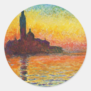 Adesivo Por do sol de Claude Monet na arte do