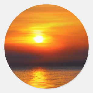 Adesivo por do sol do verão tropical
