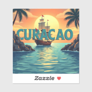 Adesivo Pôr do sol lindo em curacao