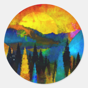 Adesivo Pôr do sol na montanha