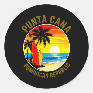 Adesivo Pôr do sol na praia da Punta Cana República Domini