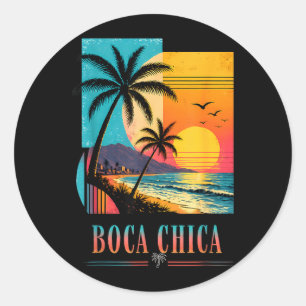 Adesivo Pôr do sol na praia de Boca Chica 2026 Férias de v