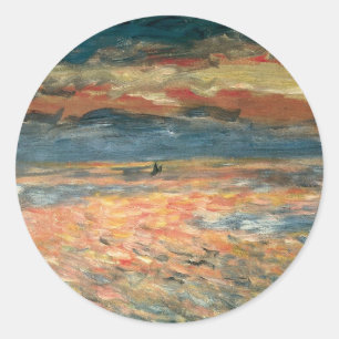 Adesivo Pôr do sol no mar de Pierre Renoir, Arte Fino Anti