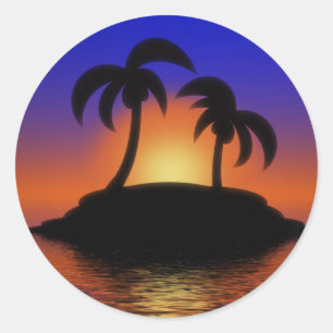 Adesivo Pôr do Sol Palm Tree