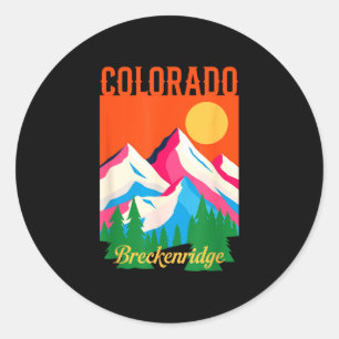 Adesivo Pôr do sol retrô da montanha Breckenridge colorado