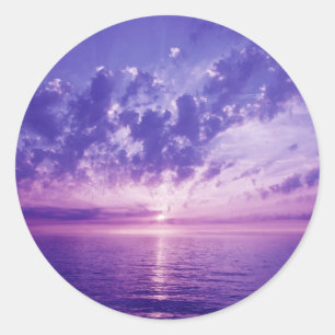 Adesivo Por do sol roxo bonito