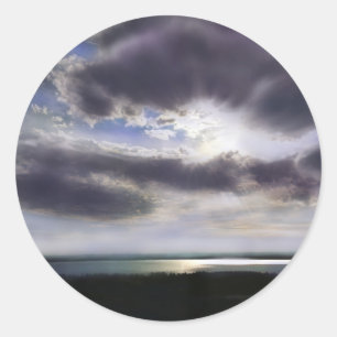 Adesivo Pôr do sol sobre o lago