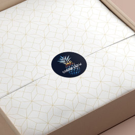 Adesivo Pôr do sol tropical personalizado abacaxi