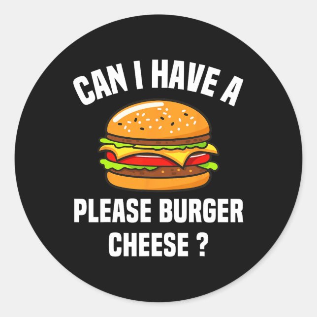 Adesivo Por favor, Burger Queijo Hamburger Churrasco Queij (Frente)