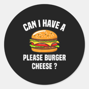 Adesivo Por favor, Burger Queijo Hamburger Churrasco Queij