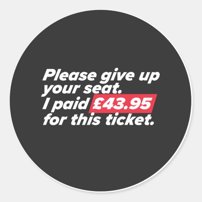 Adesivo Por favor, desista do seu lugar (Frente)