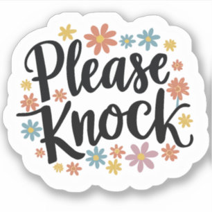 Adesivo Por favor, Knock