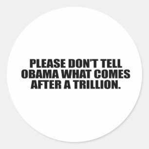 Adesivo Por favor, não conte ao Obama o que vem depois de