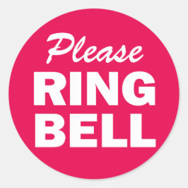 Adesivo Por favor, sinal de Ring Bell