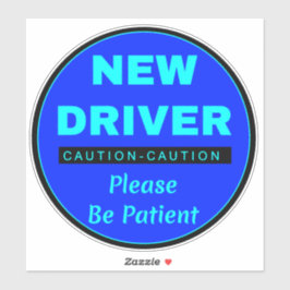 Adesivo Por Favor, Tenha Paciência "Motorista Novo" - Cuid