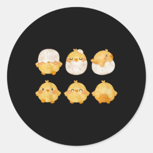 Adesivo Por Filhotes De Galinha Eclodindo De Ovos Lindos F