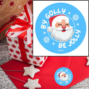 Adesivo Por Golly Be Jolly Bonitinho Papai noel Vinheta de