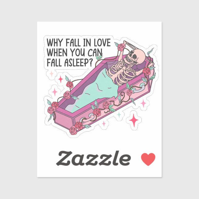 Adesivo Por Que Apaixonar Engraçado Anti-Valentino? (Folha)