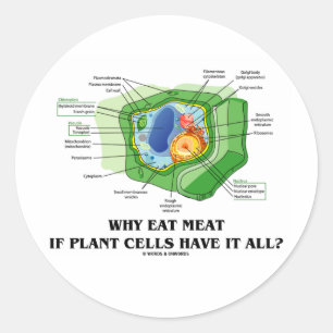 Adesivo Por Que Comer Carne Se As Células Vegetais Têm T