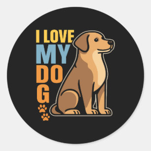 Adesivo Por que eu amo meu cão � Design comemorativo emoci