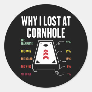 Adesivo Por Que Eu Perder No Cornhole