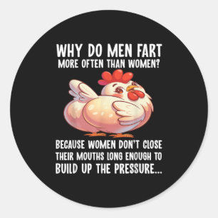 Adesivo Por que os homens flatulam mais frequentemente do