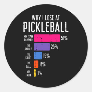 Adesivo Por que perder no pickleball divertido pickle ball