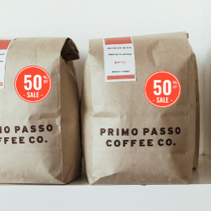 Adesivo Porcentagem Personalizada de Venda de Desconto do