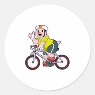 Adesivo Porco com Bicicleta e Capacete