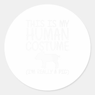 Adesivo Porco Fácil de Halloween Porco de Boar Humano S