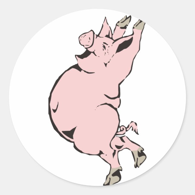 Adesivo porco feliz porca happy pig hog (Frente)