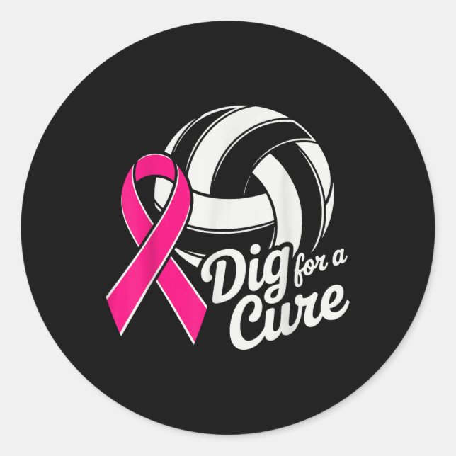 Adesivo Porco Para Cancer De Voleibol Rosa De Fita Cura (Frente)