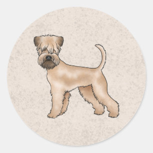 Adesivo Porco Terrier Cute Beige, Irlandês, Vestido De Pan