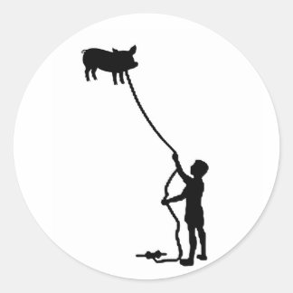 Adesivo porco voador