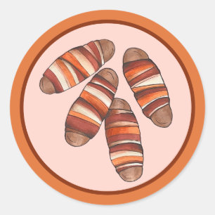 Adesivo Porcos em cobertores Bacon Sausage Comida britânic