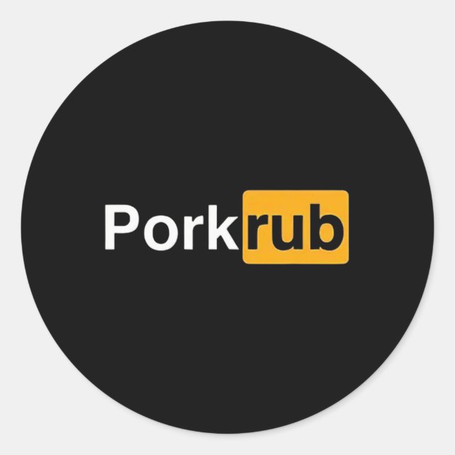 Adesivo Pork Rub - Piada do Churrasco do Hub Pun (Frente)