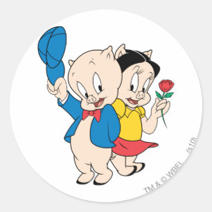 Adesivo Porky Pig e Petunia